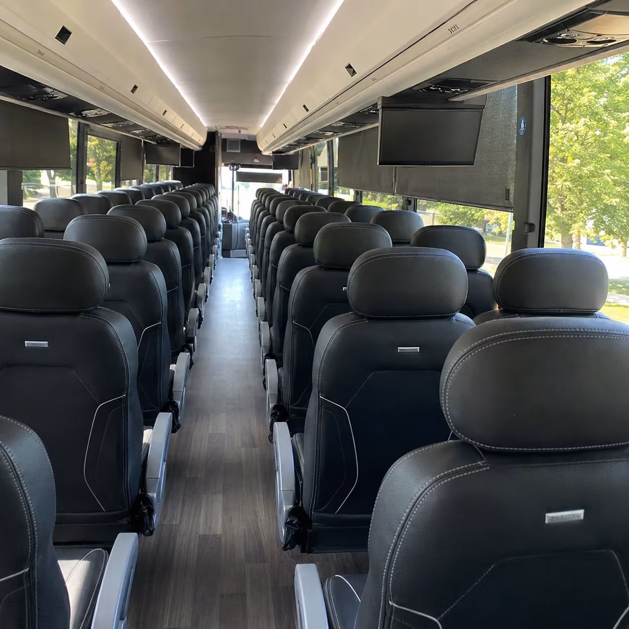 apple valley charter bus rental inside