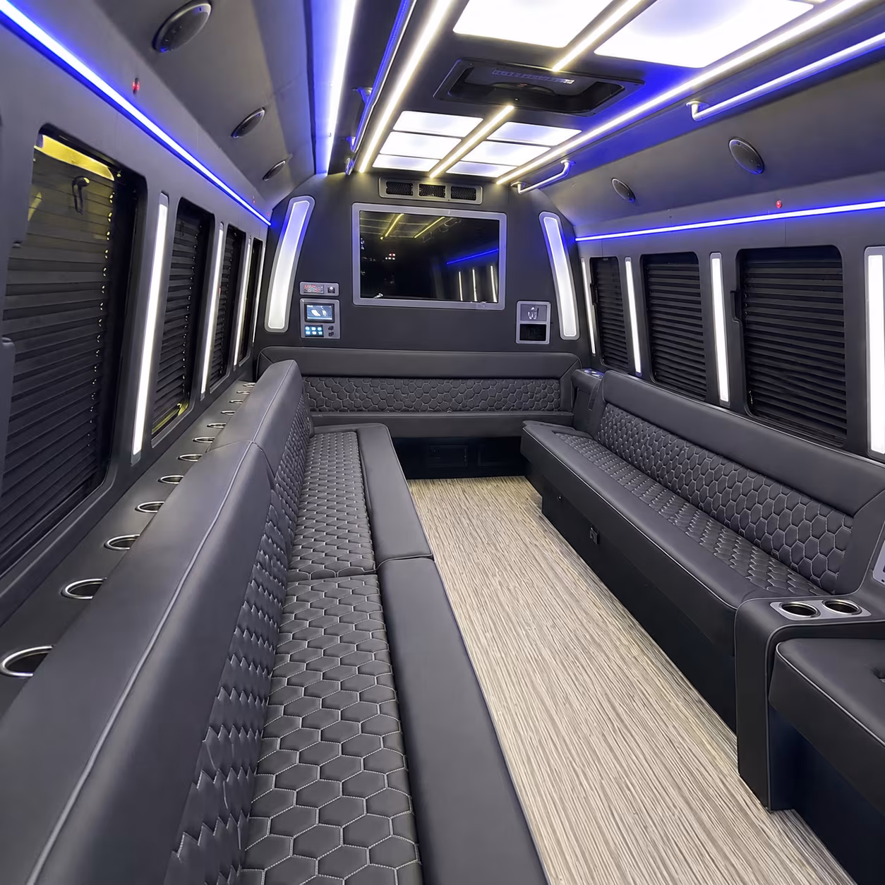 eagan 40 passenger party bus inside