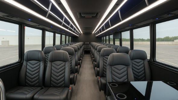 Interior of Charter Bus Company Eagan's 15 Passenger Minibus in Eagan