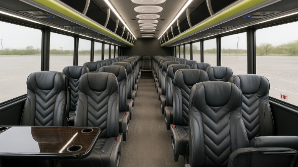 Interior of Charter Bus Company Eagan's 18 Passenger Minibus in Eagan