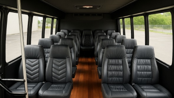 Interior of Charter Bus Company Eagan's 20 Passenger Mini bus in Eagan