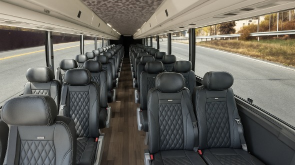 Interior of Charter Bus Company Eagan's 28 Passenger Mini bus in Eagan