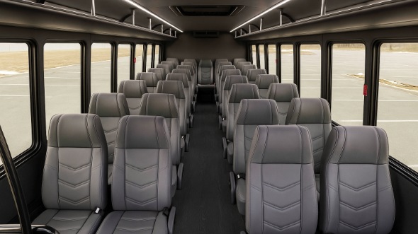 Interior of Charter Bus Company Eagan's 30 Passenger Minibus in Eagan