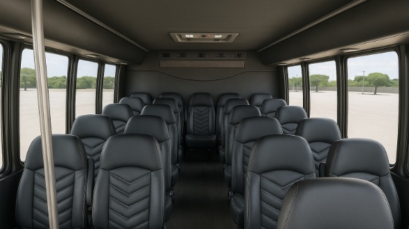 Interior of Charter Bus Company Eagan's 35 Passenger Minibus in Eagan