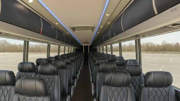 Interior of Charter Bus Company Eagan's 56 Passenger Charter Bus in Eagan