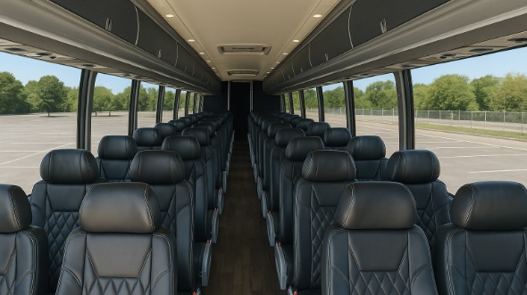 eagan 54 passenger charter bus inside