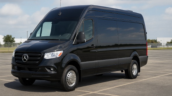 Exterior of Charter Bus Company Eagan's Sprinter Van Rental With Driver in Eagan